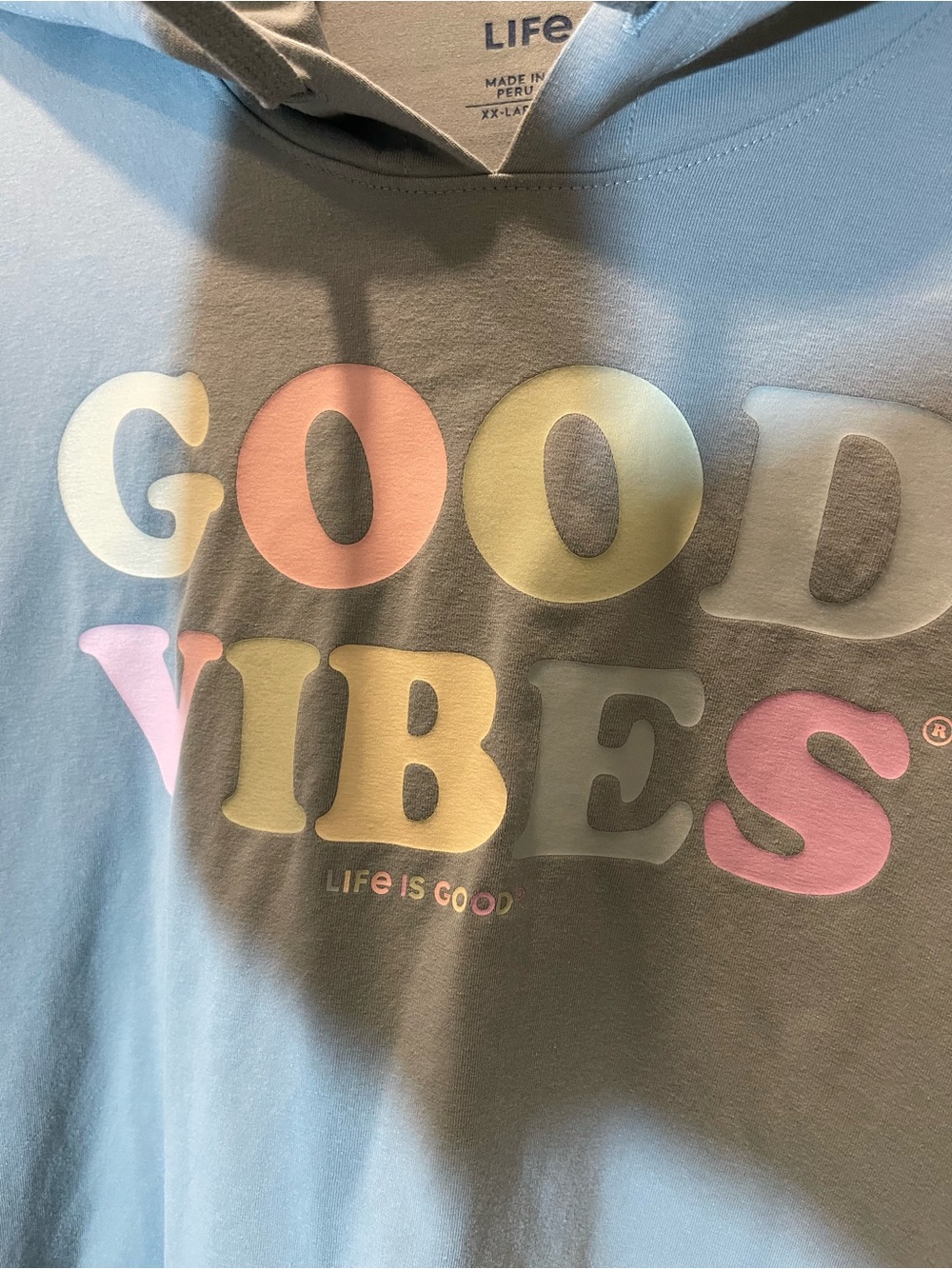 Life Is Good Good Vibes Sage Crusher Flex Hoodie Size XXL - Picture 3 of 6
